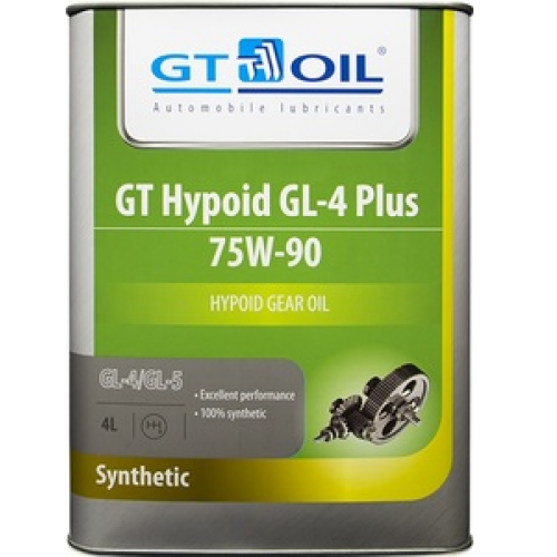 Масло трансмиссионное 75W90 GT OIL 4л синтетика GT Hypoid GL-4/GL-5 Plus